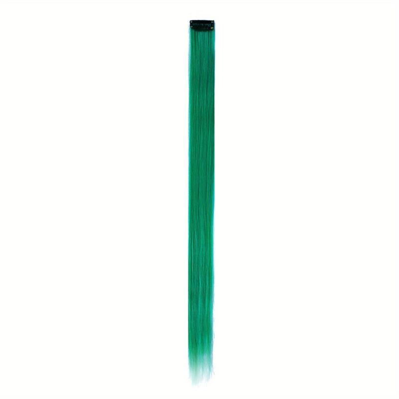 Colorful Straight Hair Extensions Clip In for Halloween Party Cosplay