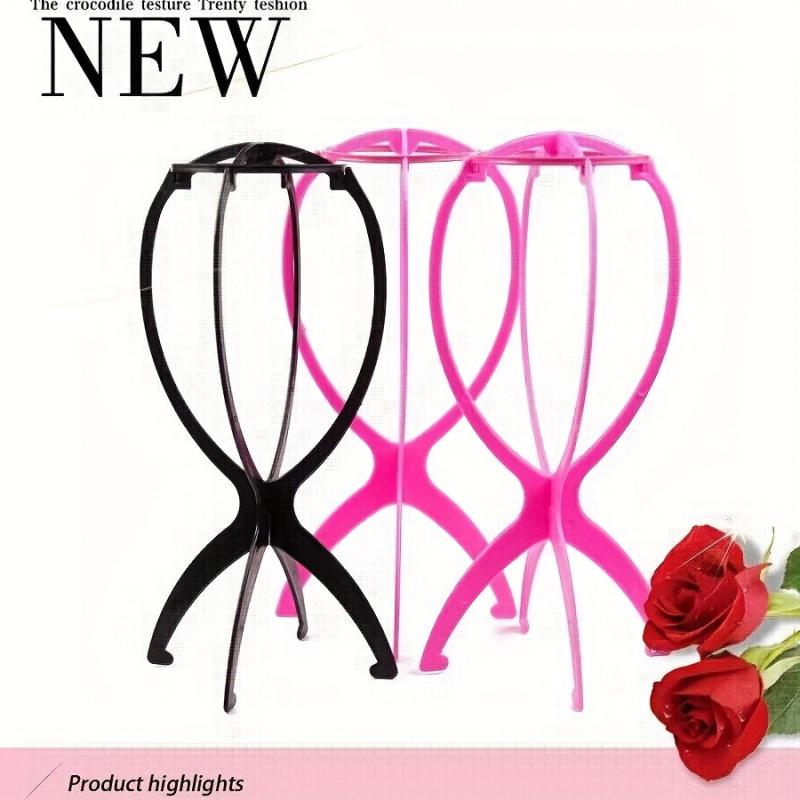 Portable Folding Wig Stand for Display and Storage