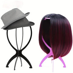 Portable Folding Wig Stand for Display and Storage