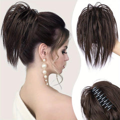 Curly Chignon Hair Bun Claw Clip Ponytail Hairpiece