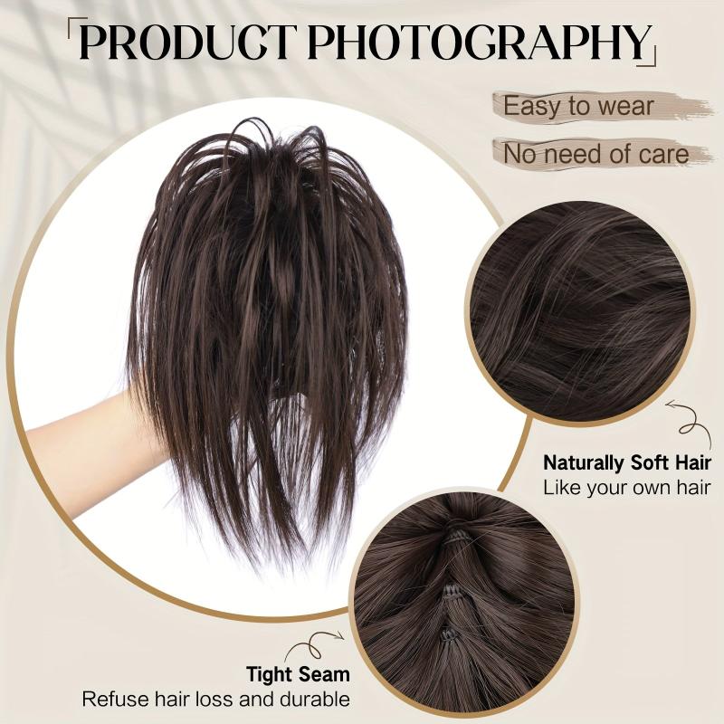 Curly Chignon Hair Bun Claw Clip Ponytail Hairpiece