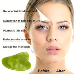 Jade Gua Sha Tool for Self Care - Facial and Body Massage