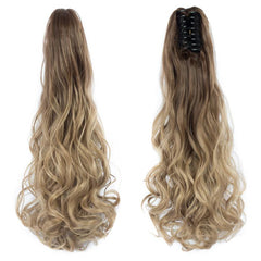 22 Inch Curly Wavy Ponytail Extensions with Claw Clip and Drawstring
