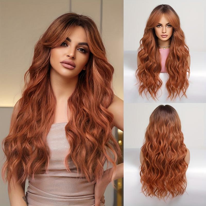 66 04 Cm Wavy Hair Butterfly Haircut Synthetic Hair Wigs