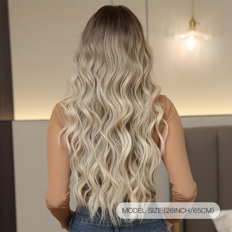 66 04 Cm Wavy Hair Butterfly Haircut Synthetic Hair Wigs