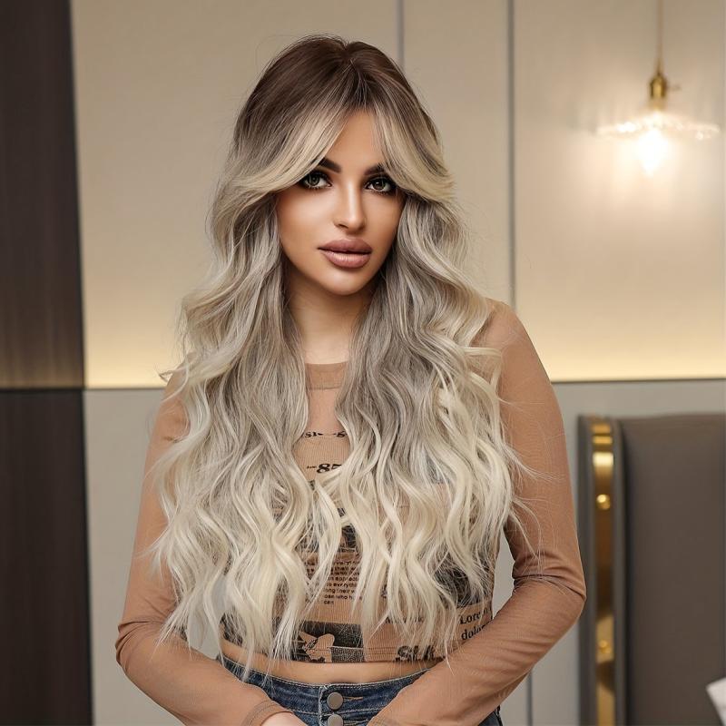 66 04 Cm Wavy Hair Butterfly Haircut Synthetic Hair Wigs