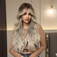 66 04 Cm Wavy Hair Butterfly Haircut Synthetic Hair Wigs