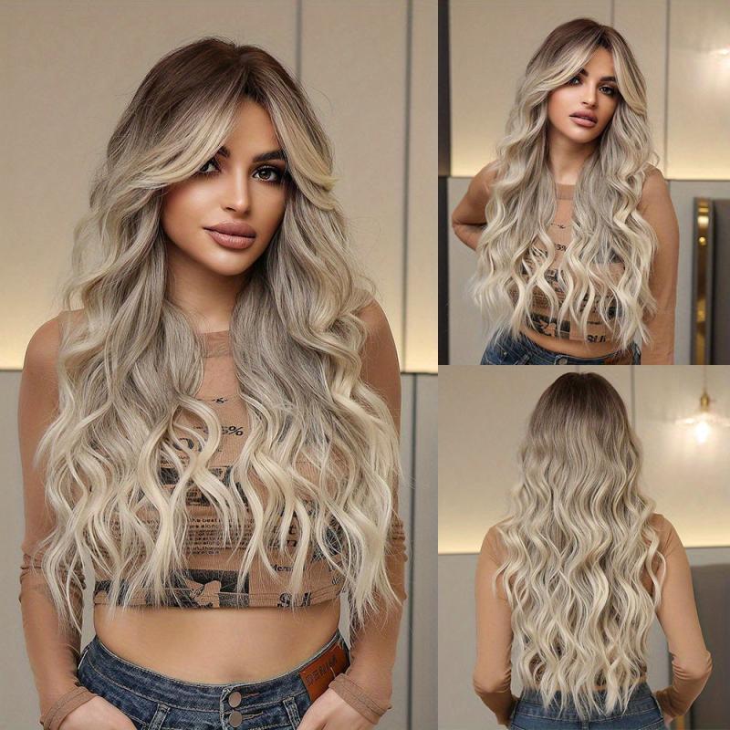 66 04 Cm Wavy Hair Butterfly Haircut Synthetic Hair Wigs