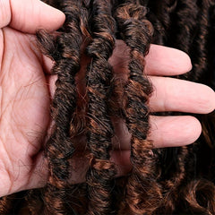 Butterfly Locks Braids Hair Pieces Synthetic Crochet Hair Extensions