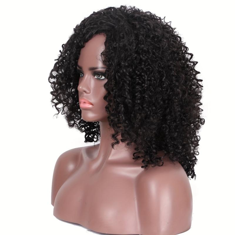 35 56 Cm Afro Kinky Curly Hair Wigs For Women Ombre Brown Synthetic Wigs