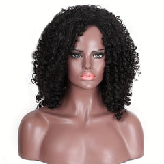 35 56 Cm Afro Kinky Curly Hair Wigs For Women Ombre Brown Synthetic Wigs