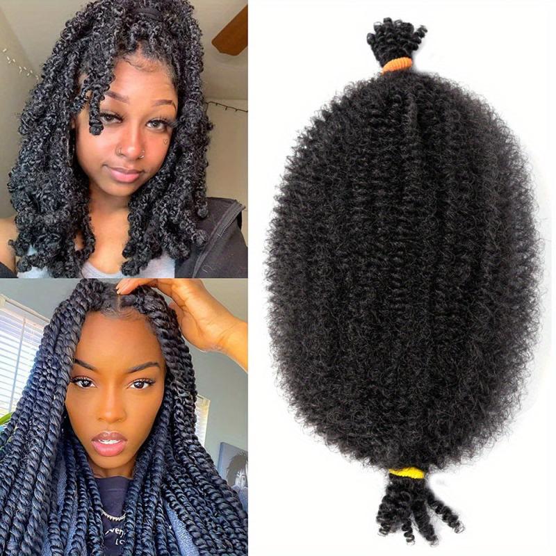 30 48 cm Stretchy Afro Bundles Pre Puffed Hair Extensions