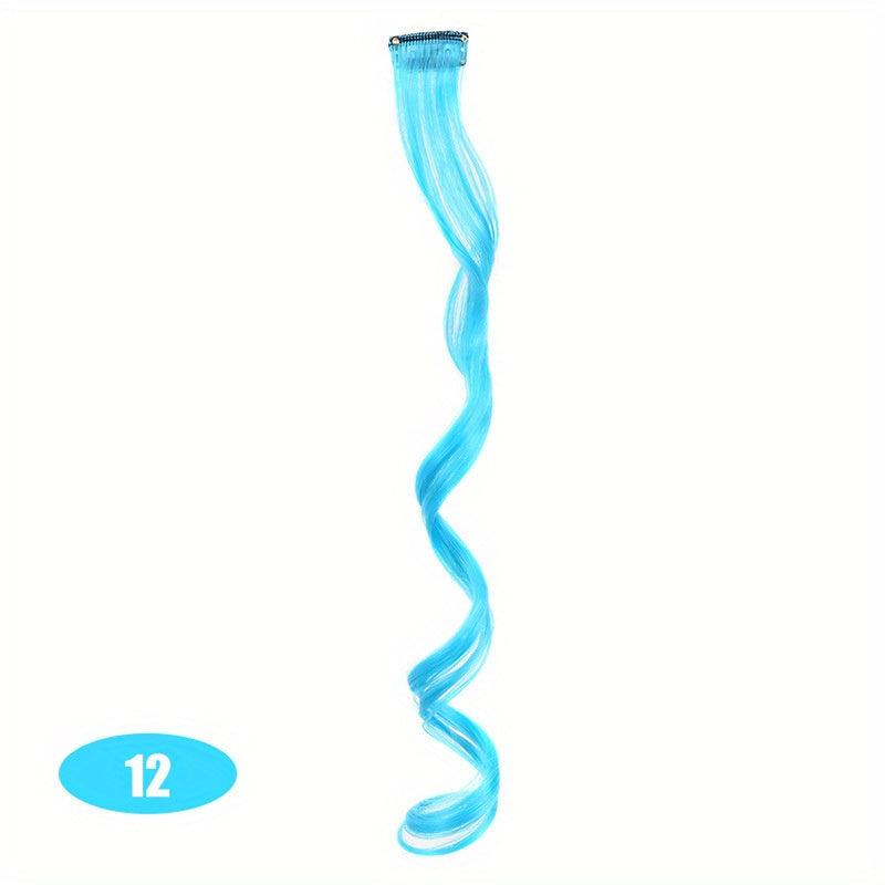 Colorful Curly Hair Extensions Clip In For Women And Kids Colors