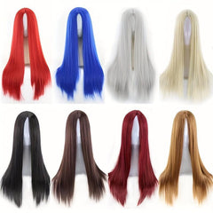 Long Straight Wig Middle Part 71 12 Cm Straight Syntheitic Wig