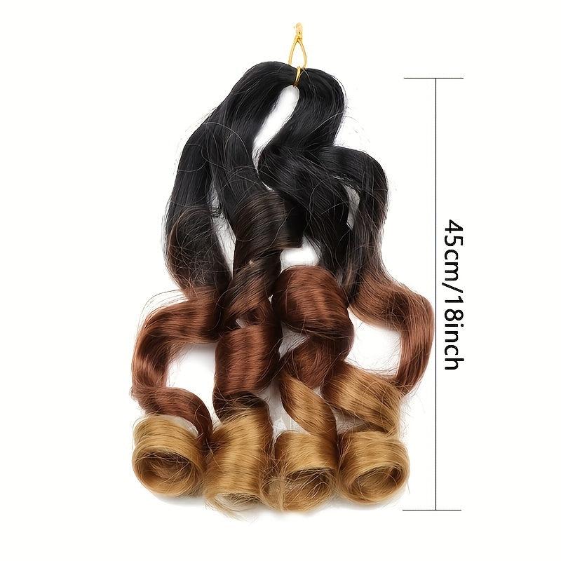 18inch French Crochet Hair Curly Braid Ponytail Loose Large Curly Ponytail