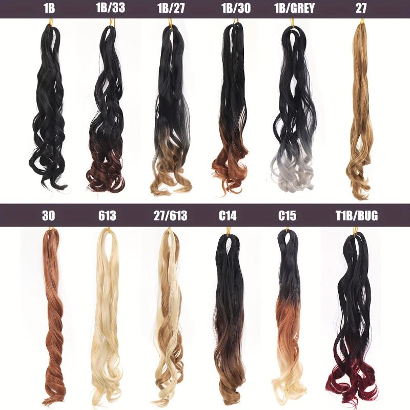 18inch French Crochet Hair Curly Braid Ponytail Loose Large Curly Ponytail