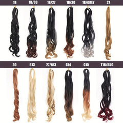 18inch French Crochet Hair Curly Braid Ponytail Loose Large Curly Ponytail
