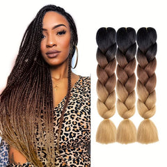Colorful Jumbo Braiding Hair Extensions - 3 Packs