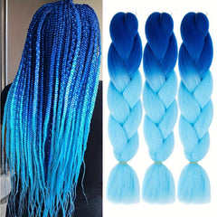 Colorful Jumbo Braiding Hair Extensions - 3 Packs