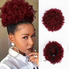 Kinky Curly Bun Hair Updo Hair For Women Girls Party 20 32 Cm