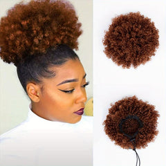 Kinky Curly Bun Hair Updo Hair For Women Girls Party 20 32 Cm