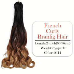 French Curl Braiding Hair 60 96 Cm Curly Braiding Hair Pre Stretched