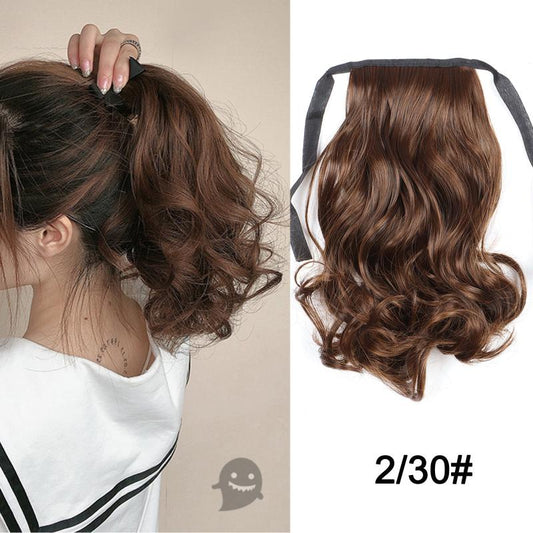 Curly Wavy Ponytail Extensions Synthetic Hair Clip In Natural Daily Use