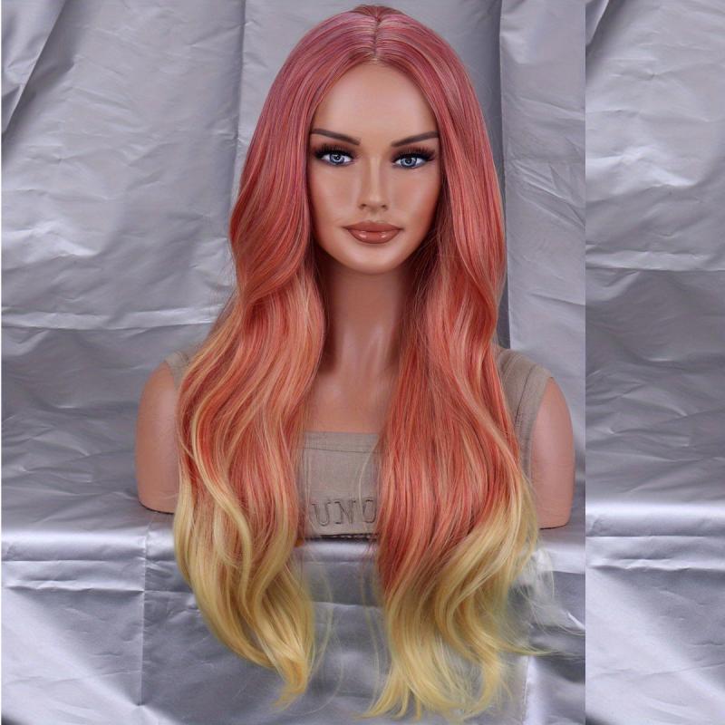 Colorful Ombre Synthetic Wig Long Curly Hair for Women