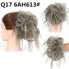 Synthetic Hair Bun Messy Curly Wavy Hair Pieces Rubber Band Scrunchie