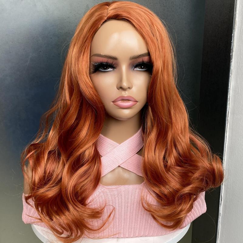 Loose Wave Synthetic Wig Natural Curly Heat Resistant Mixed Wavy Wig
