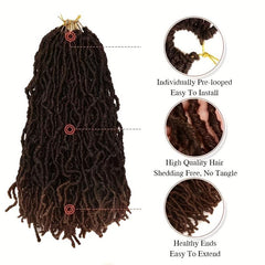 6pack 45 Dreadlocks Crochet Hair For African Women Dreadlocks Braids