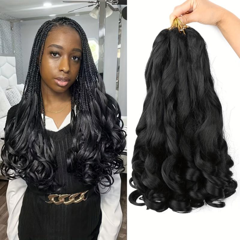 Curly Crochet Hair Extensions Loose Big Synthetic for Ponytails and Braids