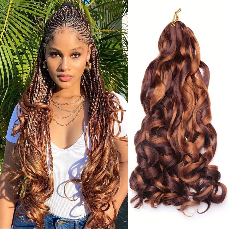 Curly Crochet Hair Extensions Loose Big Synthetic for Ponytails and Braids