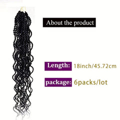 45 72 Cm Wavy Twisted Crochet Hair Extensions For Women