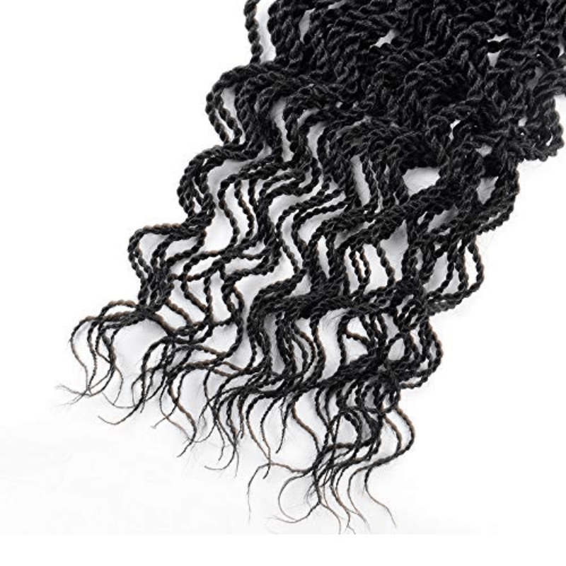 45 72 Cm Wavy Twisted Crochet Hair Extensions For Women