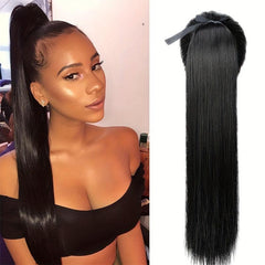 Long Voluminous Ponytail Synthetic Hair Extensions