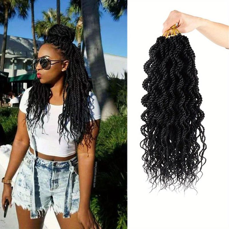 6packs 45 Wavy Senegalese Twisted Crochet Hair 18inch