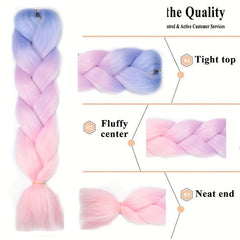 Colorful Jumbo Braiding Hair Extension Rainbow Colors Kanekalon Synthetic Hair