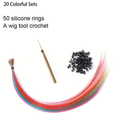 20 Strands 10 Colors I Tip Stick Hair Extensions 40-64 cm Synthetic Straight
