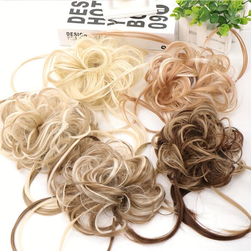 Curly Donut Messy Chignon Scrunchies Hair Bun Updo Hairpieces