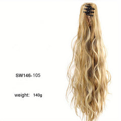 Water Wave Ponytail Extensions Clip In Long Ponytail Hairpieces For Women Girls