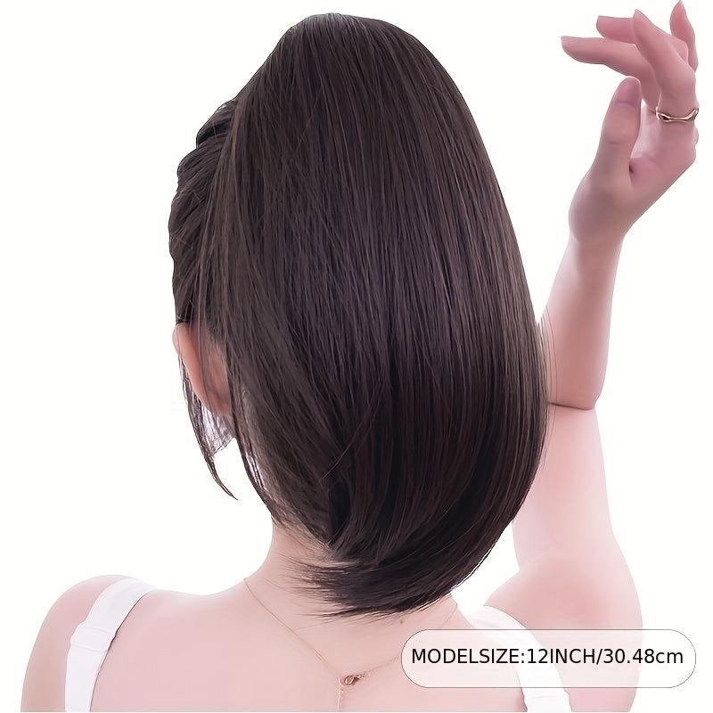 Short Micro Curl Clip Ponytail Inner Buckle High Claw Ponytail