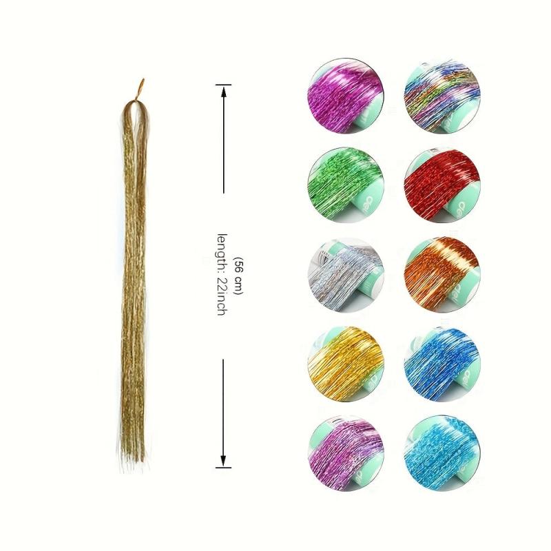 Y2K Tinsel Hair Extension 55 Synthetic Clip In Hair Extensions