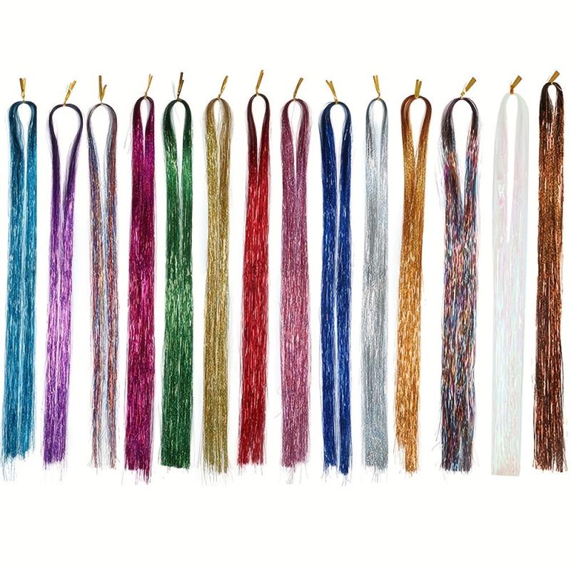 Y2K Tinsel Hair Extension 55 Synthetic Clip In Hair Extensions