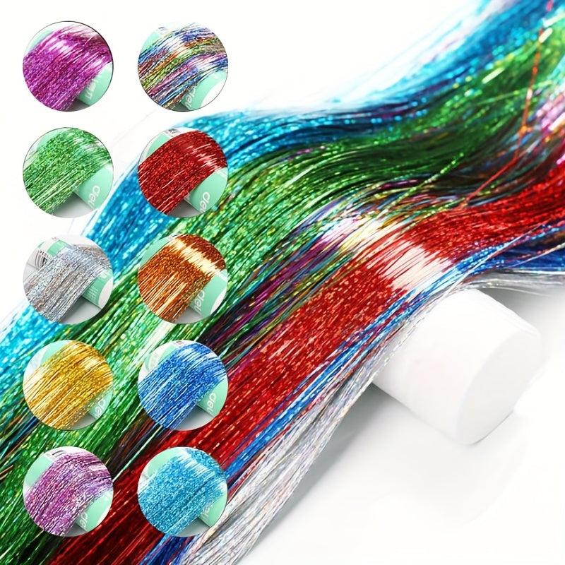 Y2K Tinsel Hair Extension 55 Synthetic Clip In Hair Extensions