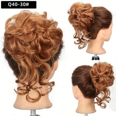 Messy Hair Bun Chignon Hairpiece Curly Updo Ponytail Hair Extensions for Women