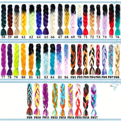 Colorful Jumbo Braiding Hair Extensions 60-96cm Box Braids Crochet Extensions