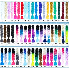Colorful Jumbo Braiding Hair Extensions 60-96cm Box Braids Crochet Extensions