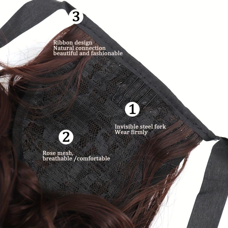 Straight Clip In Hair Extension Ponytail 40 Synthetic Extensions