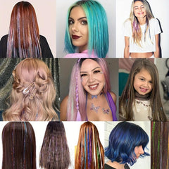 Unisex Hair Strands Kit 40 64 Cm Sparkling Party Hair Extensions